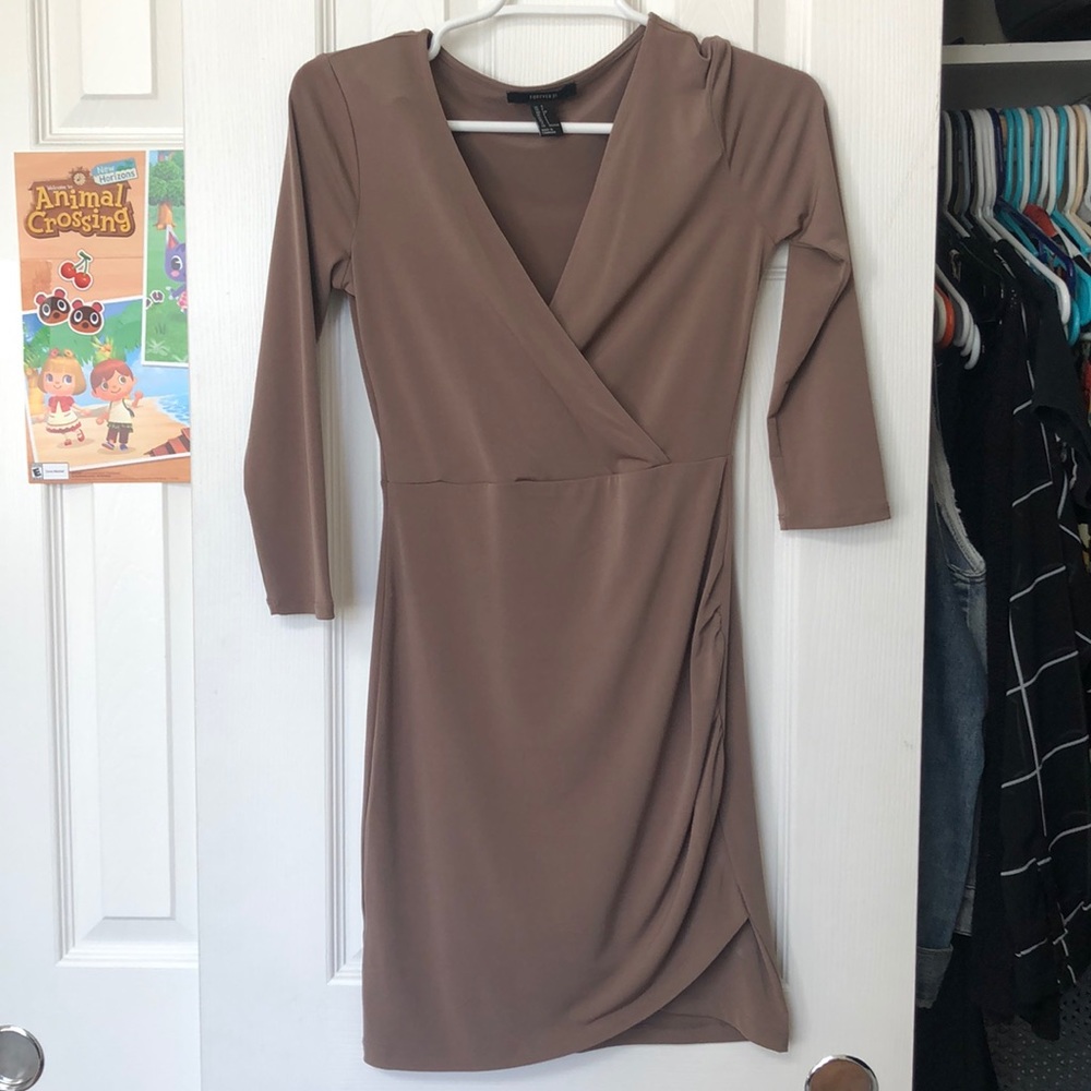 Forever 21 Beige Body Con Dress